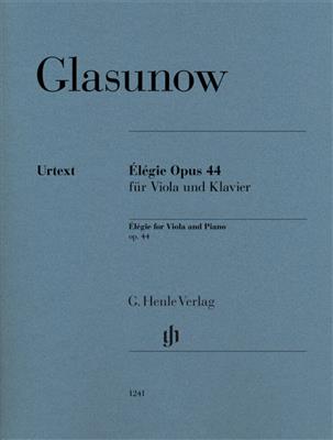 Alexander Glazunov: Élégie op. 44 for Viola and Piano: Alto et Accomp.
