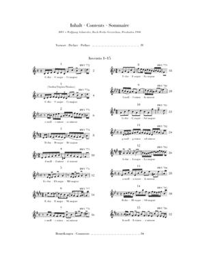 Johann Sebastian Bach: Zweistimmige Inventionen BWV 772-786: Solo de Piano