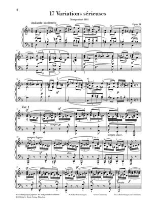 Felix Mendelssohn Bartholdy: Variations Sérieuses Op. 54: Solo de Piano