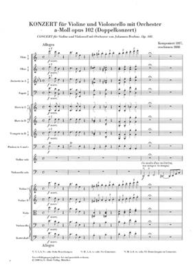 Johannes Brahms: Doppelkonzert A-Moll Op. 102: Orchestre et Solo