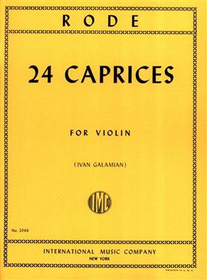 Pierre Rode: Capricci (24) (Galamian): Solo pour Violons