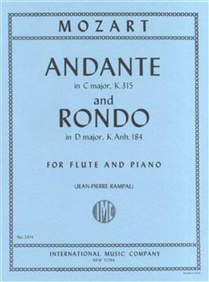 Wolfgang Amadeus Mozart: Andante In C K 315/Rondo In D K Anh184: Flûte Traversière et Accomp.