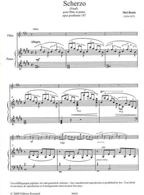 Mel Bonis: Scherzo Opus Posthumus 187: Flûte Traversière et Accomp.