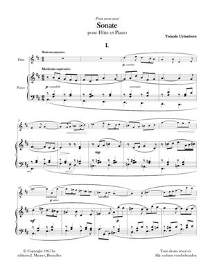 Yolande Uyttenhove: Sonate: Flûte Traversière et Accomp.