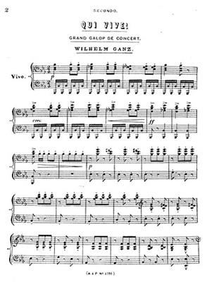 Wilhelm Ganz: Qui Vive: Duo pour Pianos