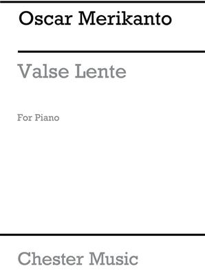 Oskar Merikanto: Valse Lente For Piano: Solo de Piano