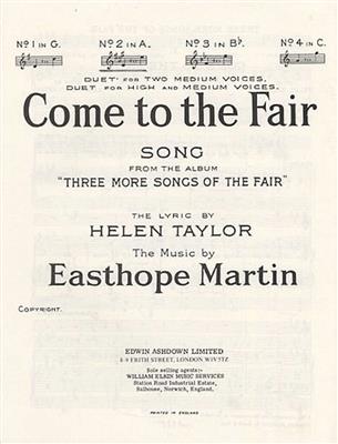 Martin Easthope: Come To The Fair In G Major: Chant et Piano