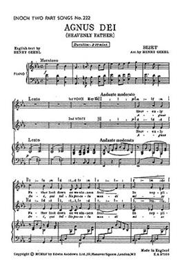 Georges Bizet: Agnus Dei: (Arr. Henry Geehl): Voix Hautes et Piano/Orgue |  Musicroom.fr