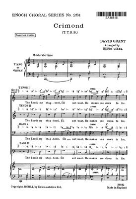 David Grant: The Lord's My Shepherd: Voix Basses et Accomp.