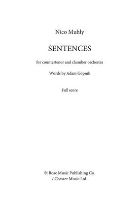 Nico Muhly: Sentences: Ensemble de Chambre