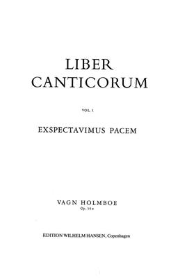 Vagn Holmboe: Exspectavimus Pacem Op.54e: Chœur Mixte A Cappella