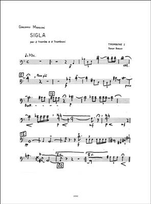 Giacomo Manzoni: Sigla: Ensemble de Cuivres