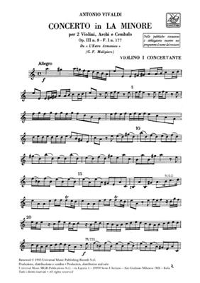 Antonio Vivaldi: Concerto Per Vl. Archi E B.C.: Op.Iii N 8 Rv 522: Orchestre Symphonique