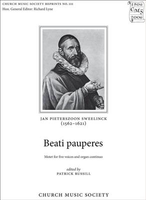 Jan Pieterszoon Sweelinck: Beati pauperes: Chœur Mixte et Accomp.