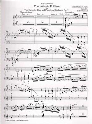 Elias Parish Alvars: Concertino In D Minor for Two Harps: Orchestre et Solo