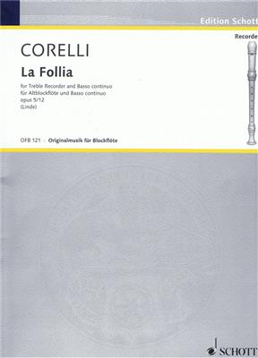 Arcangelo Corelli: Folia: Flûte à Bec Alto et Accomp.