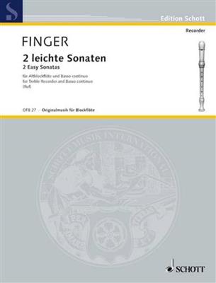 Gottfried Finger: Leichte Sonaten(2): Flûte à Bec Alto et Accomp.