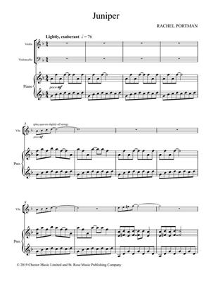 Rachel Portman: Juniper: Trio pour Pianos
