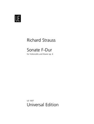 Richard Strauss: Sonate 6 F Vcl/P. (R.): Violoncelle et Accomp.
