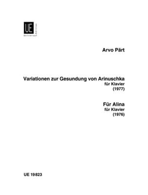 Arvo Pärt: For Alina: Solo de Piano