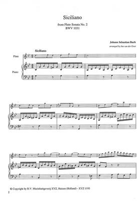 Johann Sebastian Bach: Siciliano: Flûte Traversière et Accomp.