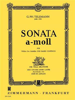Georg Philipp Telemann: Sonata In A Minor: (Arr. José de Azpiazu): Alto et Accomp.