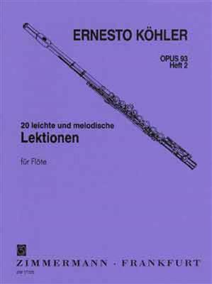 E. Kohler: 20 Easy Melodic Progressive Exercises: Solo pour Flûte Traversière